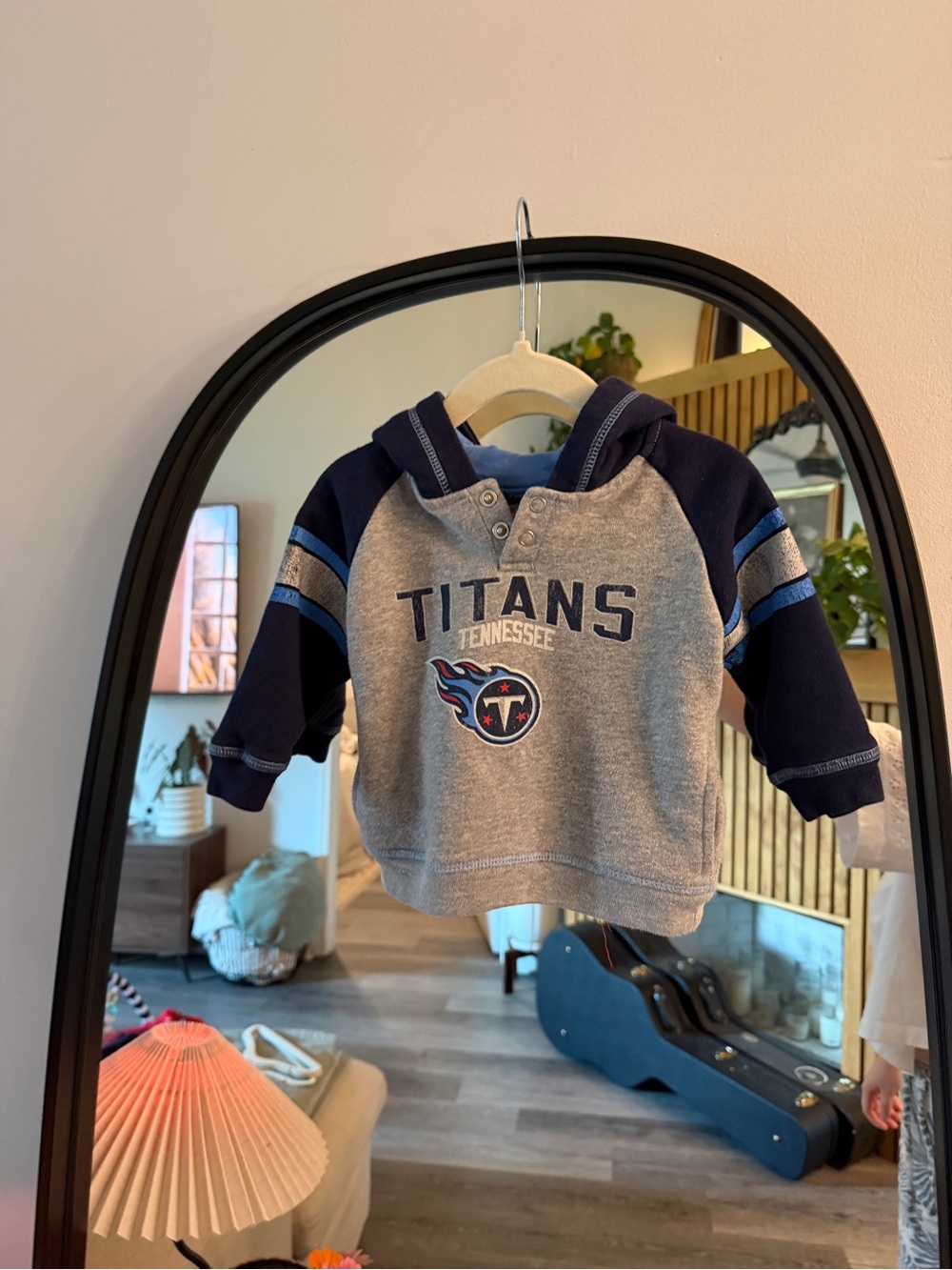 Official NFL Tennessee Titans Toddler Hooded Sweatshirt - Gray & Navy